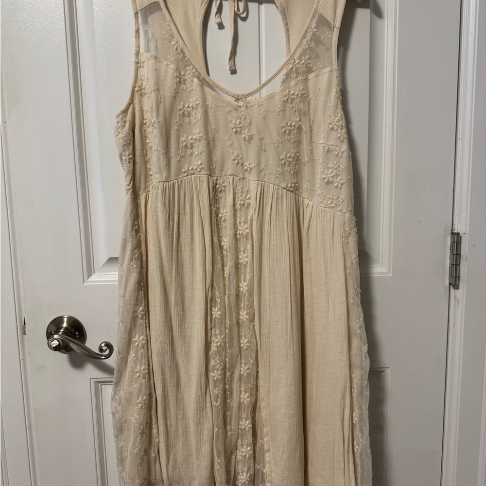 Abercrombie & Fitch Cream Midi Dress